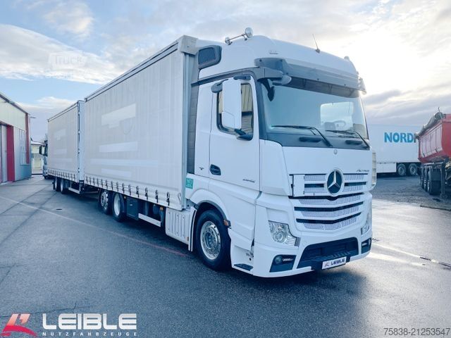Flatbed truck with tarp MERCEDES-BENZ Actros 2542*Jumbo*Mitnahmestap*Komplettzug*Lenk*