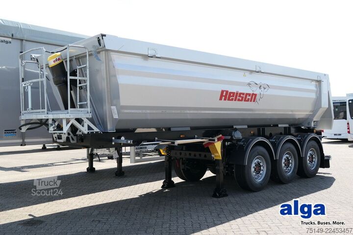 Semi-reboque basculante REISCH RHKS-SR, Stahl, 25m³, SAF, Luft-Lift, Rollplane