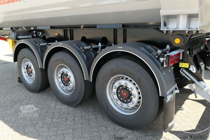 Semi-reboque basculante REISCH RHKS-SR, Stahl, 25m³, SAF, Luft-Lift, Rollplane