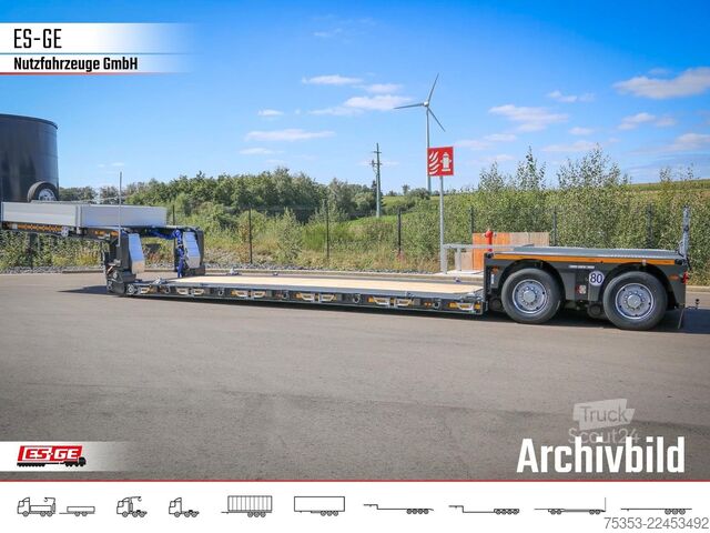 Reboque de plataforma rebaixada FAYMONVILLE MAX Trailer MAX510 Tiefbett 2x12 t PA