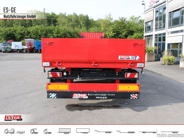 Remorque semi-plateforme de travail KÖGEL 3-Achs-Mega Chassis, Bordwände