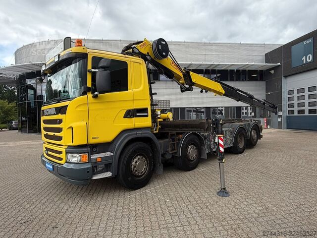 Autocamion cu cârlig pentru containere SCANIA G480 8X2-6 Fassi bj. 2022