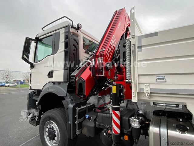 3-Seiten-Kipper MAN TGS 28.480 6x4-4 Krankipper Fassi F195A.2.24
