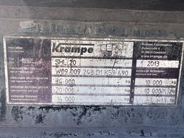 Sklápací náves krampe SHL20 Abrollkipper Hyva 1 Knick/Tele