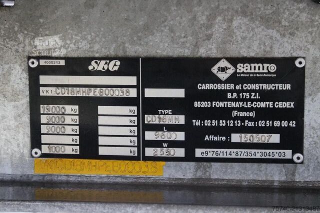 Plataforma remolque Samro 2 axle