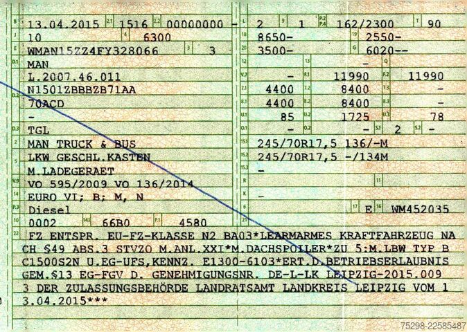 Фургон (вантажний автомобіль) MAN TGL 12.220 4X2 BL | Rückfahrkamera | Ladebordwan