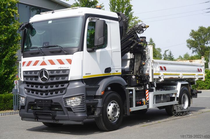 3stranný sklápěč s HDS Mercedes-Benz Arocs 1833 / 87,000 km!!! / Hds HIAB