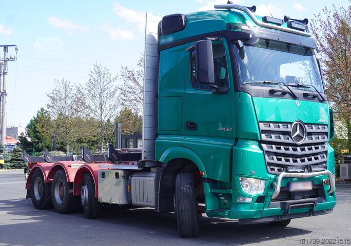 Platformă cu suporturi Mercedes-Benz Arocs 3563 8 × 4 / 630 HP /steered axle