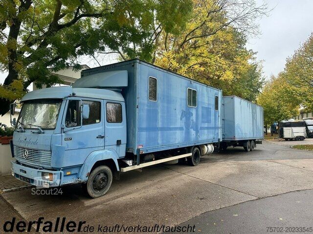 Transporteur de bétail Mercedes-Benz 817 3-4 Pferde mit Beilharz TAP 8,7 Tandemanh.