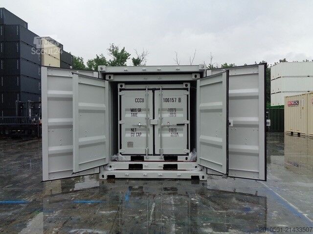 Sjöcontainer 10/ 8/6 Fuß Set Baucontainer / Lichtgrau Minicontainer/Containerset/Self Storage