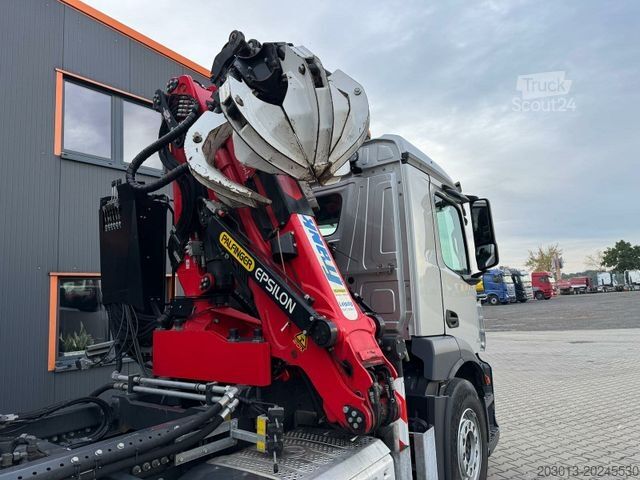 Gru montata su autocarro MERCEDES-BENZ ACTROS 2546 6x2 Abrollkip Kran Palfinger Q150Z95
