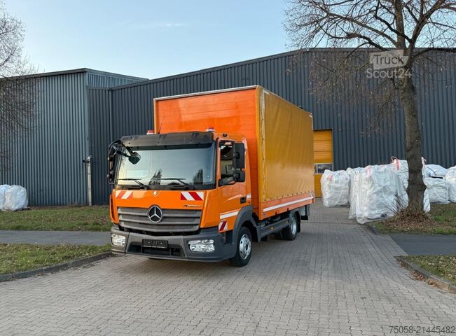 Camion bâché Mercedes-Benz ATEGO 823 - 69 TKm - LBW - EURO6 - 1. Hd