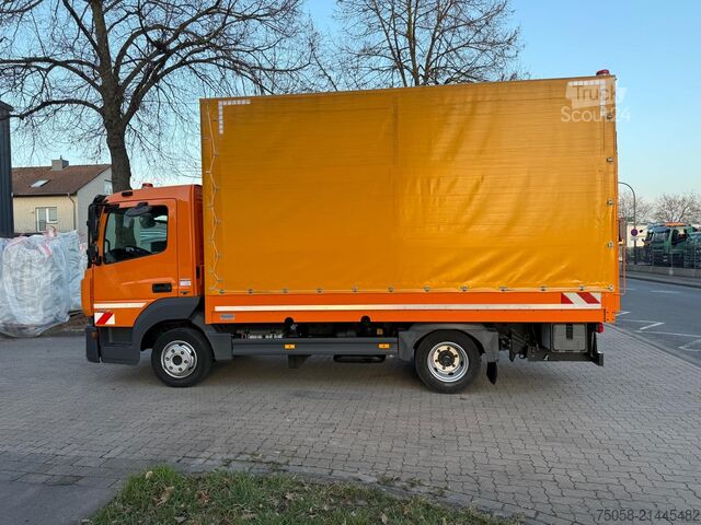 Camion bâché Mercedes-Benz ATEGO 823 - 69 TKm - LBW - EURO6 - 1. Hd