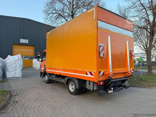 Camion bâché Mercedes-Benz ATEGO 823 - 69 TKm - LBW - EURO6 - 1. Hd