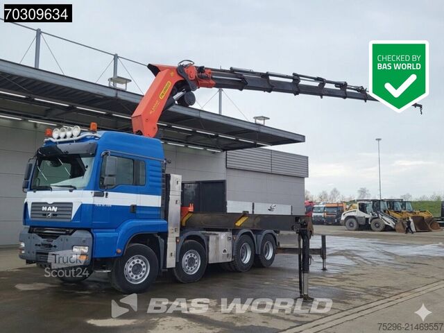Plataforma de carga MAN TGA 35.480 TGA 8X4 Palfinger PK85002 Kran Crane...