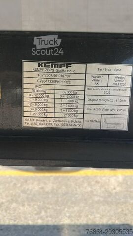 Naczepa wywrotka KEMPF SKM 39 ALU-KASTENMULDE 55M³ ROLLPLANE
