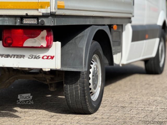 Curtain sider van MERCEDES-BENZ 316  CDI Sprinter  Pritsche+Plane DoKa 7-Sitzer