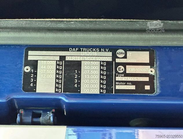 Standard trækkerunit DAF XF 105.460 SSC MANUAL GEARBOX RETARDER - INTARDE