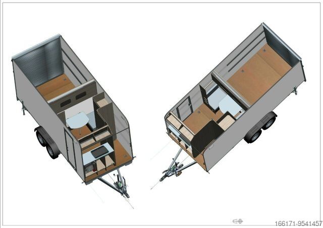 Skåpsläp TOMPLAN TFS550.00 Wohnwagen Sport-Transport-Caravan