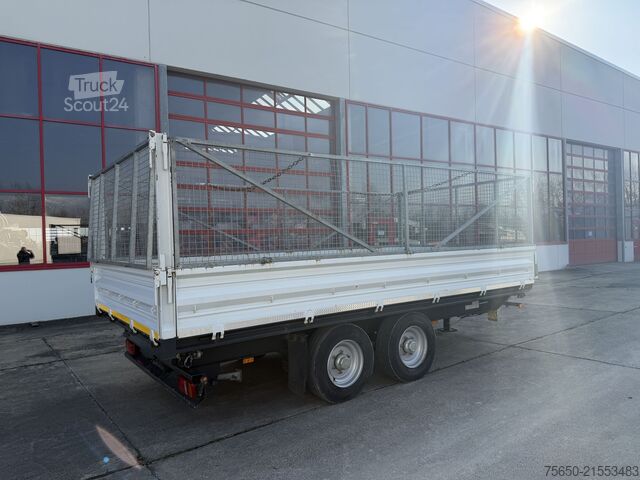 Dreiseitenkipper Anhänger  TK  Tandemkipper- Tieflader, Gitteraufsatz, Wenig Benutzt