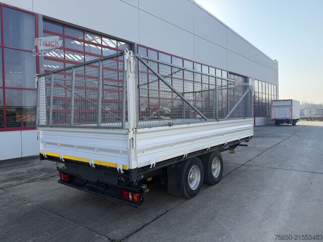 Dreiseitenkipper Anhänger  TK  Tandemkipper- Tieflader, Gitteraufsatz, Wenig Benutzt