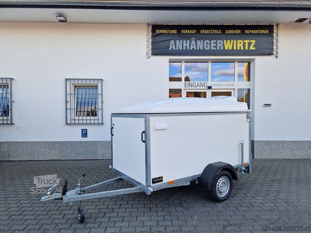 Kofferanhänger trailershop Kofferanhänger mit Deckel 245x130x140cm 750kg 100kmH 205cm hoch