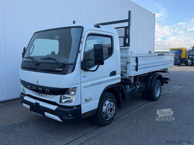 Driezijdige kipper bestelwagen FUSO Canter 7C18 3-Sitzer Meiller Kipper AHK Euro6E