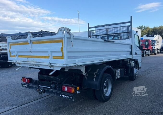 Driezijdige kipper bestelwagen FUSO Canter 7C18 3-Sitzer Meiller Kipper AHK Euro6E