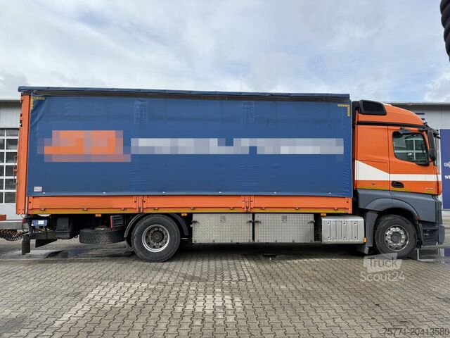 Συρόμενος μουσαμάς Mercedes-Benz ACTROS 1845 4x2 EURO6 SKRZYNIA Z WINDĄ + PRZYCZEPA