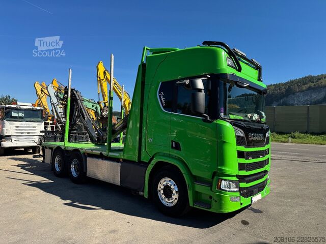 Camion forestier SCANIA R 770 Holztransport 6x4 Loglift F150 Retarder