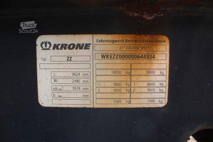 Напівпричіп зі змінним шасі KRONE ZZ - Nr.: 934