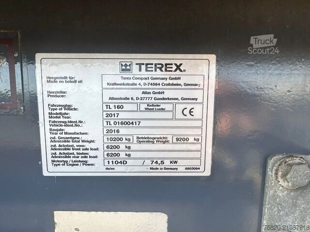Nakladač Terex TL 160 +HOOGKIEPBAK+HYDRAULISCHE+VEEGBORSTEL