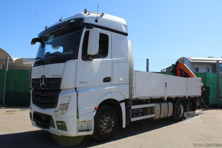 Krautuvas sumontuotas ant sunkvežimio MERCEDES-BENZ 2643 6x2 KRAN PALFINGER PK19001 FUNK Nr: 965