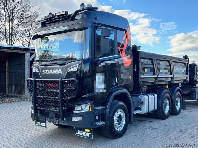 Trójstronna wywrotka SCANIA R580 6x4*V8*Bordmatik*Retarder*ALCOA*Meiller*TOP