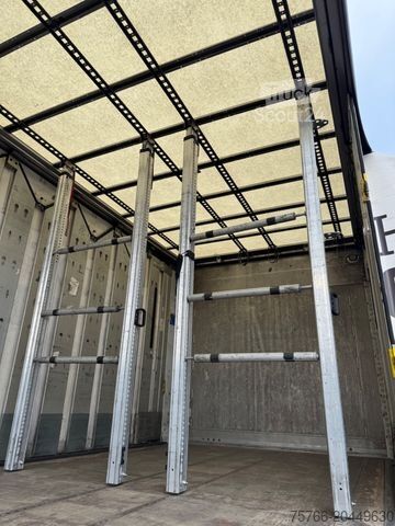 Φορτηγό πλατφόρμα με μουσαμά MERCEDES-BENZ ANTOS 2533 L / LBW / LENKACHSE / 22 PAL