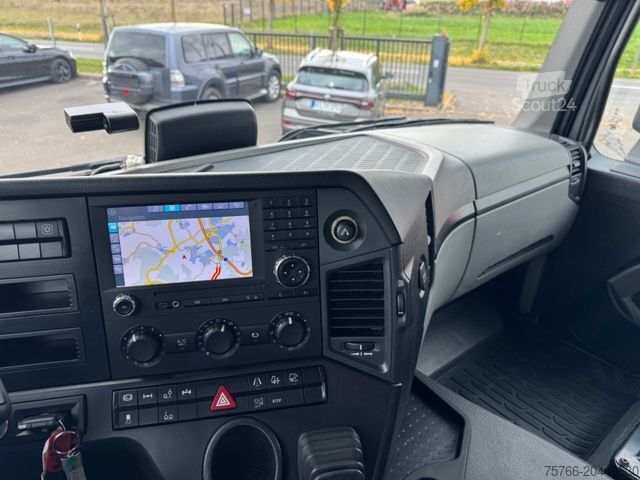 Φορτηγό πλατφόρμα με μουσαμά MERCEDES-BENZ ANTOS 2533 L / LBW / LENKACHSE / 22 PAL