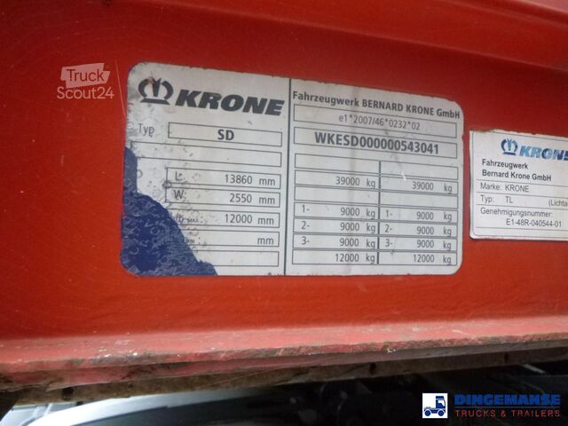 Standard-SZM Volvo + Krone FH 460 6x2 Euro 6 + Curtain side trailer SD
