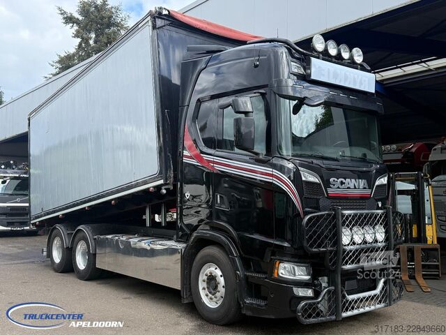 Pašizgāzējs Scania S 650 6x4, Achterkipper en Zijopenen