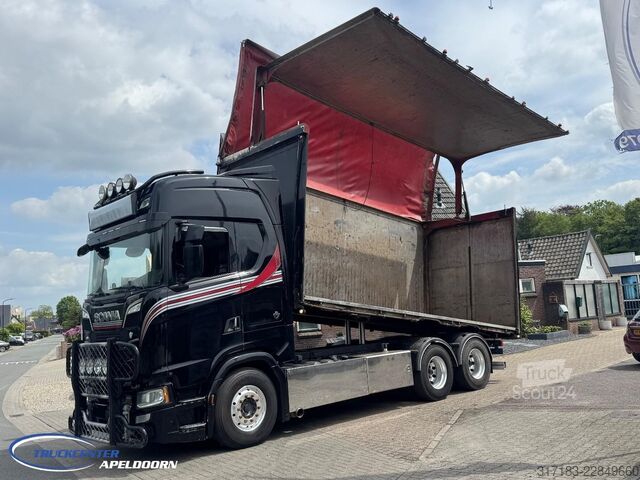 Pašizgāzējs Scania S 650 6x4, Achterkipper en Zijopenen
