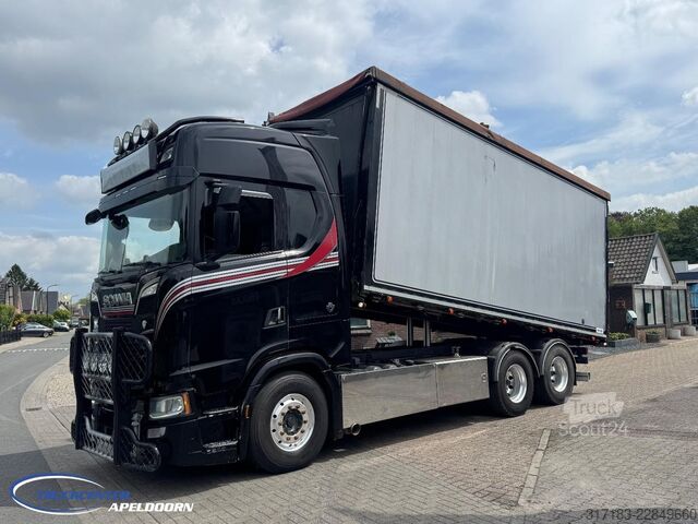Pašizgāzējs Scania S 650 6x4, Achterkipper en Zijopenen