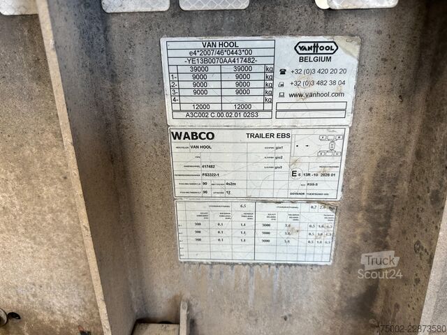 Konteinerių vežimas Van Hool 3-ASSIGE OPLEGGER 20FT/30FT ADR CHASSIS / galva...