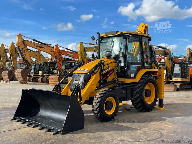 Ekskavatoriaus ir krautuvo derinys JCB 3DX 4WD hammerlines