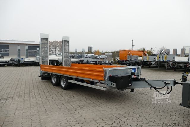 Trailer with working platform MÜLLER-MITTELTAL 14,4 to, Tand - Plateau- Tieflader, hydr. Rampen