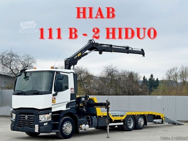 Carro attrezzi RENAULT T 380 * Abschleppwagen 7,50m* KRAN/FUNK* TOP