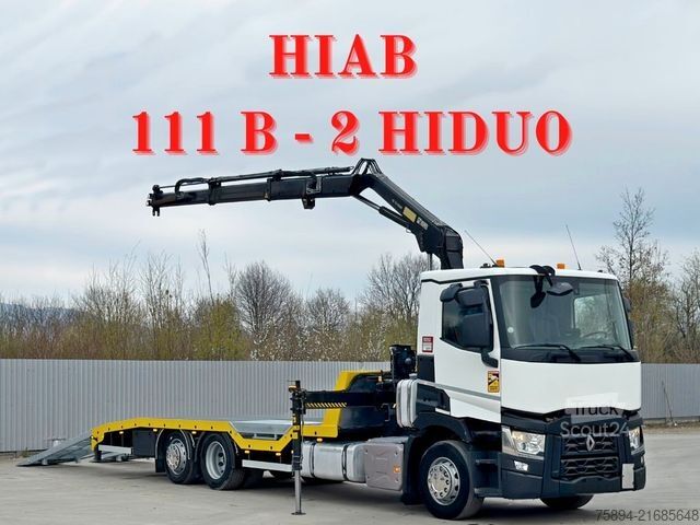 Gru montata su autocarro RENAULT T 380 * Abschleppwagen 7,50m* KRAN/FUNK * TOP