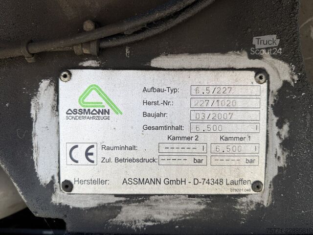 Saugfahrzeug MAN TGA 18.360 4x2 EURO4 WUKO ASSMANN 6500 L