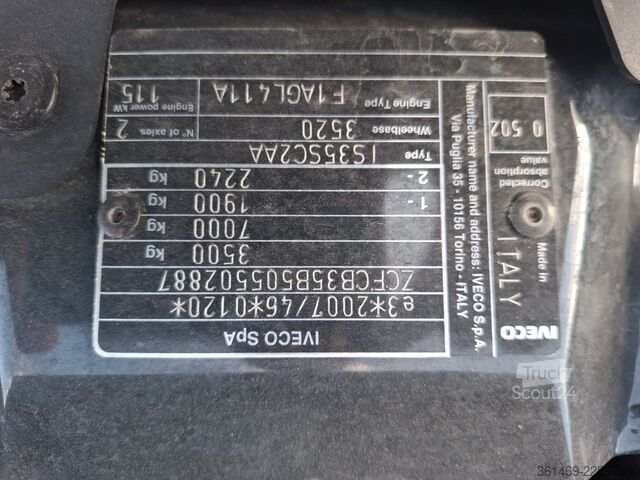 Ван с висока покривка IVECO 35-160A8 V/P , AHK, Luft, Klima,