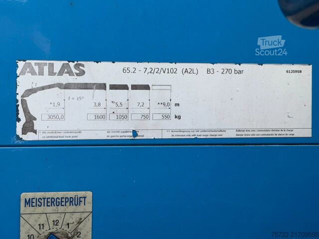 Ladepritsche Mercedes-Benz Atego 1223 4x2 Pritsche mit Heckladekran ATLAS