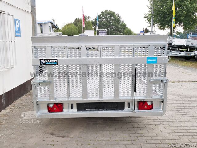 Släpvagn för tunga maskiner Hapert INDIGO HT2 3500kg 455x200x30cm Parabel