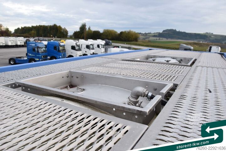 Vaihtolava-puoliperävaunu FLIEGL Containerchassis light + Singamas Tank SAF